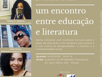 Evento sobre educação e literatura a partir da perspectiva da inclusão de jovens negros no DTUR